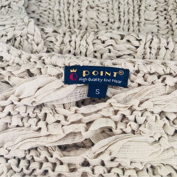 Q Point open raw knit crop sweater - Picture 3 of 3